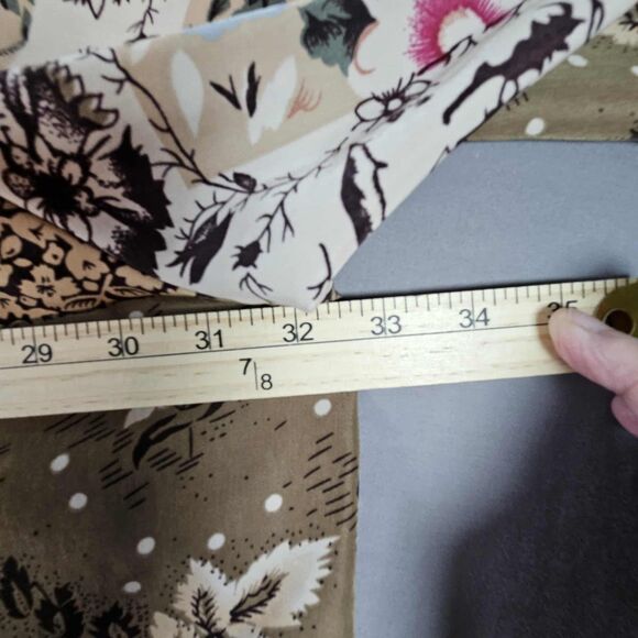 Womens Brylane Woman Collection Patchwork Pattern Long Sleeve Button Top 3X - Picture 6 of 11